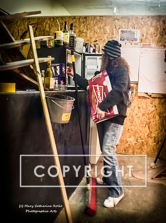 Steve Olson, focused, Skateboarding Sculpture process, 2.4.14-185-1
