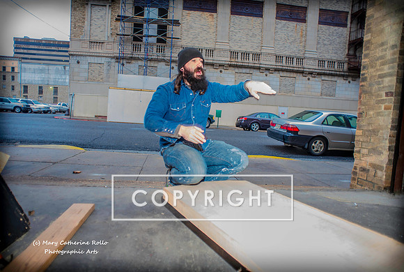 Steve Olson, focused, Skateboarding Sculpture process, 2.4.14-29-19