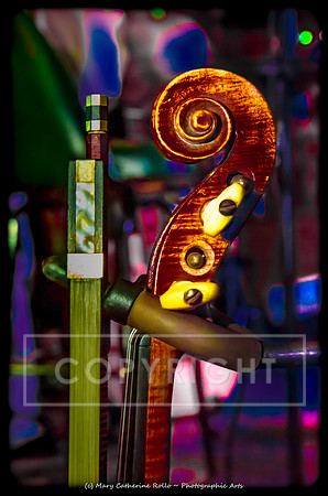 Colorful Fiddle and bow