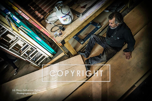 Steve Olson, focused, Skateboarding Sculpture process, 2.4.14-313-35