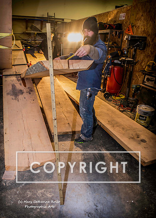 Steve Olson, focused, Skateboarding Sculpture process, 2.4.14-326-4