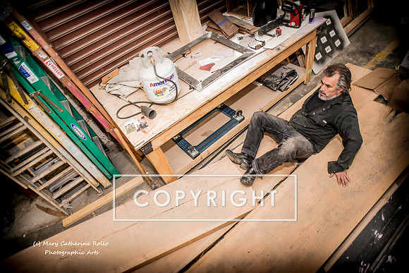 Steve Olson, focused, Skateboarding Sculpture process, 2.4.14-309-32