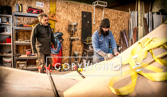 Steve Olson, focused, Skateboarding Sculpture process, 2.4.14-327-5