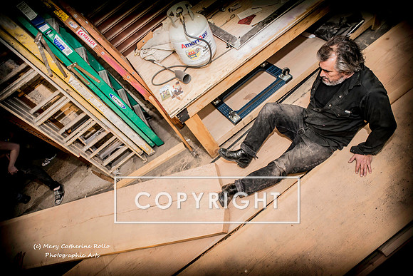 Steve Olson, focused, Skateboarding Sculpture process, 2.4.14-314-36
