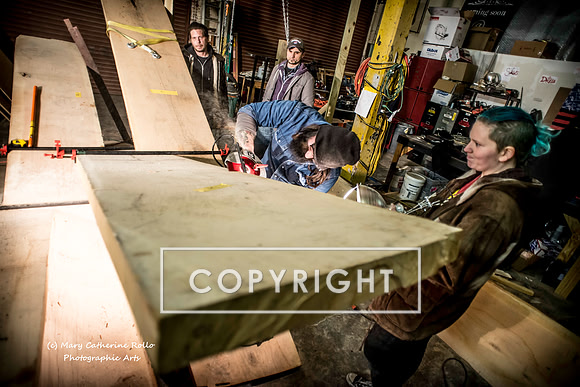 Steve Olson, focused, Skateboarding Sculpture process, 2.4.14-189-3