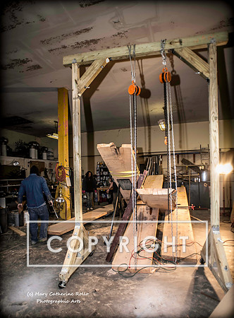 Steve Olson, focused, Skateboarding Sculpture process, 2.4.14-25-15