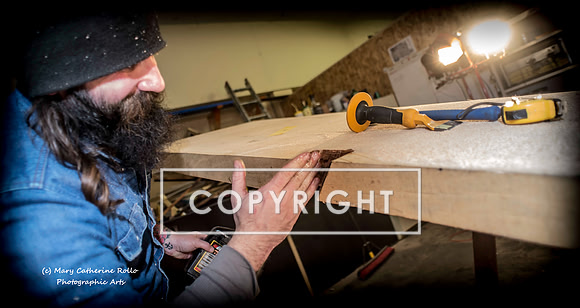 Steve Olson, focused, Skateboarding Sculpture process, 2.4.14-210-12