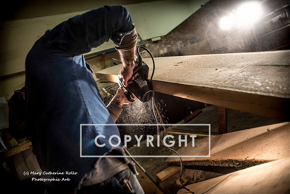 Steve Olson, focused, Skateboarding Sculpture process, 2.4.14-193-4