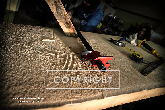 Steve Olson, focused, Skateboarding Sculpture process, 2.4.14-253-7