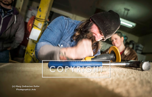 Steve Olson, focused, Skateboarding Sculpture process, 2.4.14-203-1