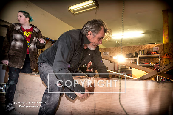 Steve Olson, focused, Skateboarding Sculpture process, 2.4.14-183-9