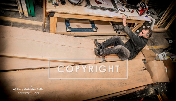 Steve Olson, focused, Skateboarding Sculpture process, 2.4.14-307-30